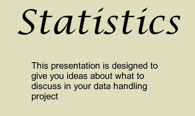 This is a swf file about statistics.  Looks at sampling strategies and other things you need to consider when devising a study.